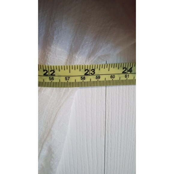 Mudd white 3/4 Sleeve beaded swoop neck gathered hem bottom blouse - Picture 5 of 6